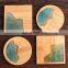newest design bamboo resin craftwork cup mat,eco-friendly 100% natural wood bamboo coaster cup mat