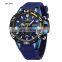 MEGIR 2121 Men Current Original Quartz Watches Silicone Strap Analog Calendar Stopwatch Man Sport Wrist Watch