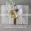 2016 Newest Customized Flower White Lace Luxury Arabic Wedding Invitation Cards