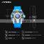SINOBI Fashion Men's Sport Watch Stainless Steel Watches Silicone Luminous Display Rotating Dial Watchs 1264G