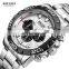 MEGIR 2087 Fashion Mens Watch Full Steel Military Wristwatches Casual Chronograph Quartz Watches Men Wrist Relogio Masculino