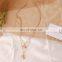 2022 New Arrival Fashion Lady Semi-Precious Stone Geometric Metal Coin Head Necklace Female Creative Gold N673