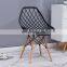Wholesales nordic wooden legs plastic chair dining chairs leather dining room chairs DC125