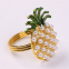 Gold Pineapple Napkin Rings Holder for Wedding Birthday Christmas Holiday Family Gathering Banquet