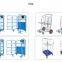 Heavy duty metal wire logistics trolley with handle 14