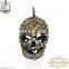 Gemstone Skull Pendant, Yellow Sapphire Gemstone Pendant, Silver Skull Pendant, Handmade Silver Pendant Charm Jewelry Wholesaler
