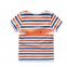 strips cotton children unisex t-shirt short sleeves baby unisex dress OEM service