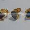 ADJUSTABLE Gold DRUZY Electroplated Agate Assorted Gemstone Rings