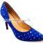 very sexy high heel pointed toe elegant diamond wedding shoes for lady