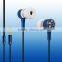 2015 fashion new cheap stereo coloful metal earphone with diamond decorating for mobile phoen mp3