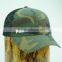 camoflage pattern sport 6 panel mesh cap with embroidery logo