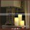 Moving wick LED candle with warm white dancing flame