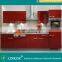 China factory wholesale kitchen furniture high gloss red kitchen cabinets