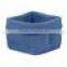 Polypropylene hand-crochet basket baby blue color