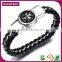 2016 Hot Selling Product Men Cross Cancer Leather Bracelet