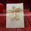 Blank Embossed Rose ribbon bow Wedding Invitation Card/ Wedding Invitations