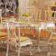 luxury furniture gold - solid wood Handwork Grinding classic dining table