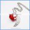 Angel Wing Footprint Enamel Metal Round Belly Bell Musical Sound Ball Pendant Pregnancy Maternity Necklaces BAC-M061