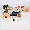 Plastic collectible animal house set toy /collectible plastic house set animal figurine