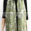 Viscose Wool Silk and Cotton Blended Printed Scarf