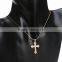 2016 Fashion Alloy Rhinestone Necklace 18k Gold Plated Austrian Crystal Cross Diffuser Necklace