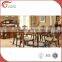 Top grade solid wood rotating round tables European antique dining room furniture A20