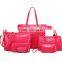 Popular blue handbag beautiful women handbag set 2015