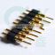 8pin pitch 2.54mm single row brass pogo pin connector SMT