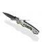 Camping Scenic folding knife with Black Blade & bear logo aluminum handle