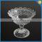 Hot Sales Factory Direct Crystal Glass Ice Cream Sundae Bowl With Flower Rim