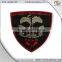 hot sale cheap custom wool Bike embroidery patches with heat adhesive backing