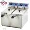 8+8 L double tanks stainless steel industrial fryer
