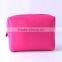 Square leather cosmetic bag debossed LOGO gold color makeup bag