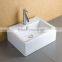Counter Mounted White Glazed Ceramic Hand Wash Basin