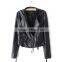 Nap Emboss PU Leather Jacket Material With Cheaper Price for Garments Usage