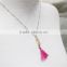 Short Ball Chain Necklace w/ Pink Silk Tassel Necklace Goldtone Infinity Necklace2016 Fashion Style Wholesale