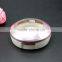 Compact powder container with metallic lid