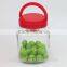 1000ml Square Glass Storage Jar And Plastic Handle Lid