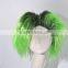 Crazy wigs for party Green and black wigs N217