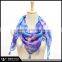 Spring New Arrival Fashion Infinity Tassel Pareo Floral Scarf