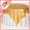 Turquoise cheap satin coloring tablecloth for wedding, round table overlay wholesale