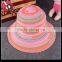 2016 hot sell striped ladies sun visor hat foldable bucket hat