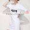 Girls Casual Long T-shirt Wholesale Pure White T-shirts With Letter Printed Loose Long Plain White T-shirt