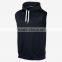 Branded 100% Polyester Plain Sleeveless Hoodie T Shirt