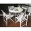 manufacturing factory wholesale solid surface table, acrylic table with chairs