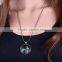 Wholesale Amazon hot sale 2016 silver chian bead ghost picture pendant Jewelry glowing crystal necklace