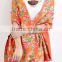 Wholesale Women flowers Square Silk Scarf in Hot Selling