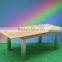 2012 new style teak wood table aluminum furniture