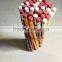 wholesale black lead wooden pencils with erasers