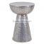 Shiny Nickle Hammered Table